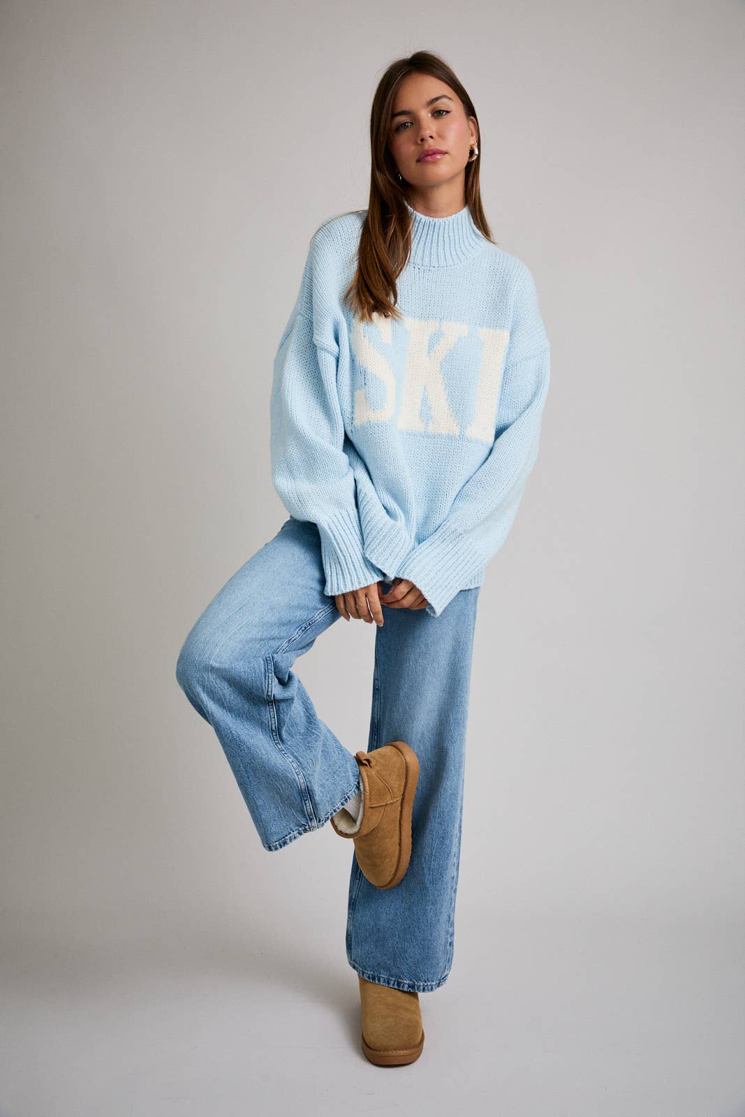 HIGH NECK OVERSIZED SKI SWEATER
