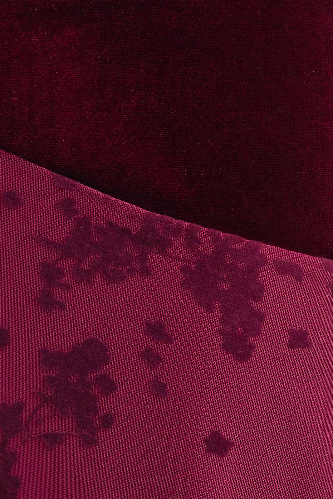 VELVET MIDI DRESS WITH CONTRAST FABRIC