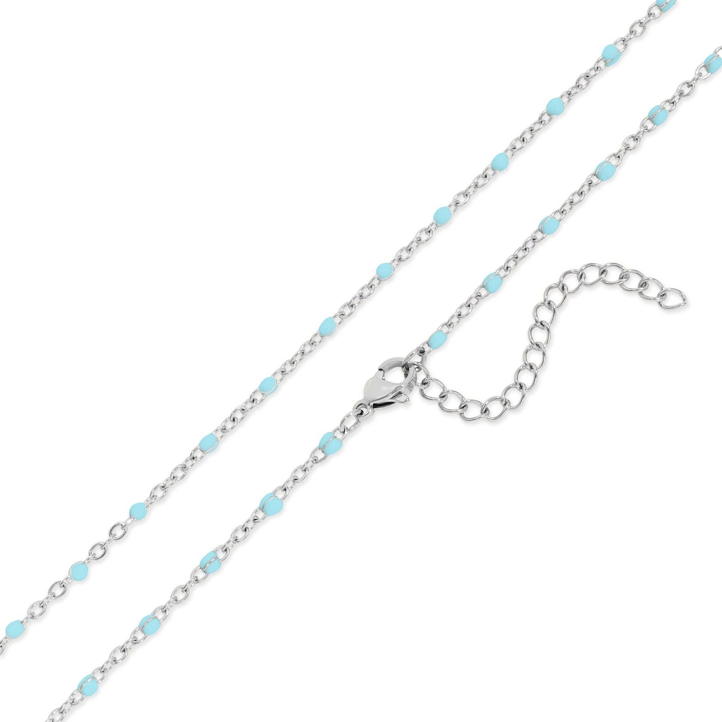 18K Gold Stainless Steel Turquoise Chain Necklace