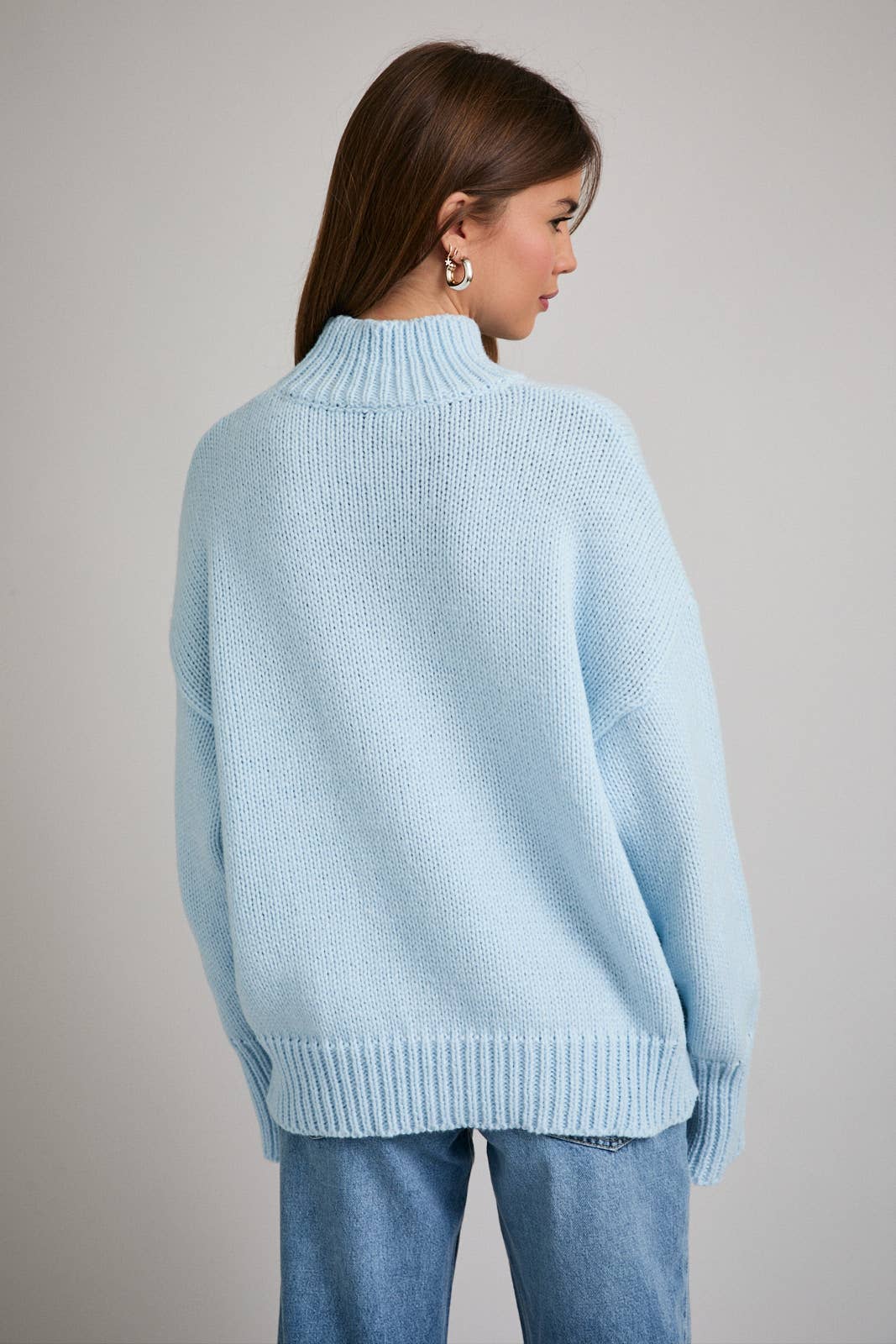 HIGH NECK OVERSIZED SKI SWEATER