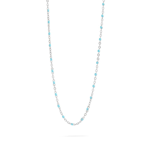 18K Gold Stainless Steel Turquoise Chain Necklace