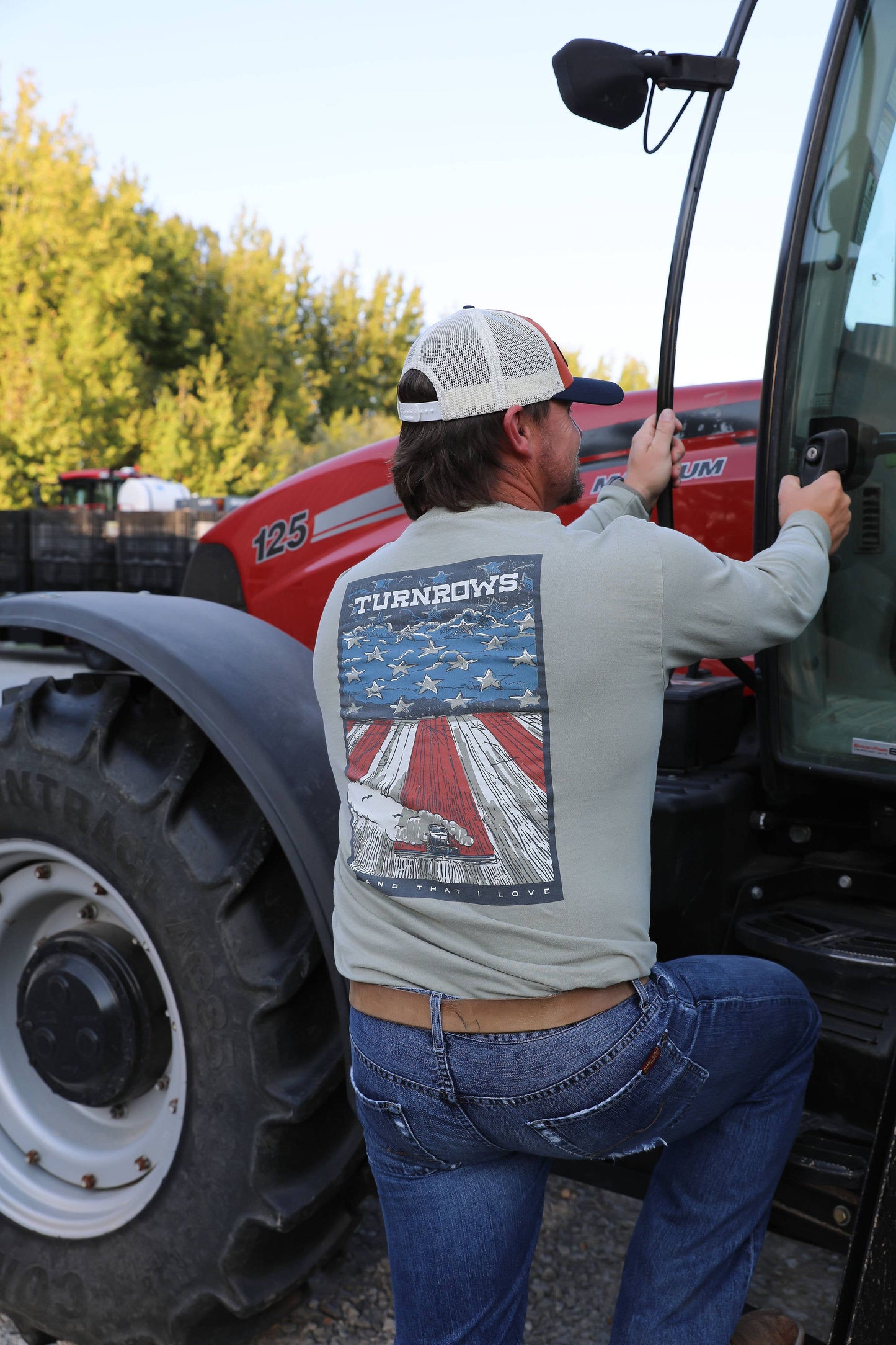 Farm Flag Scene Long Sleeve
