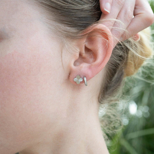 18K Gold PVD Stainless Steel Clover Stud Earrings