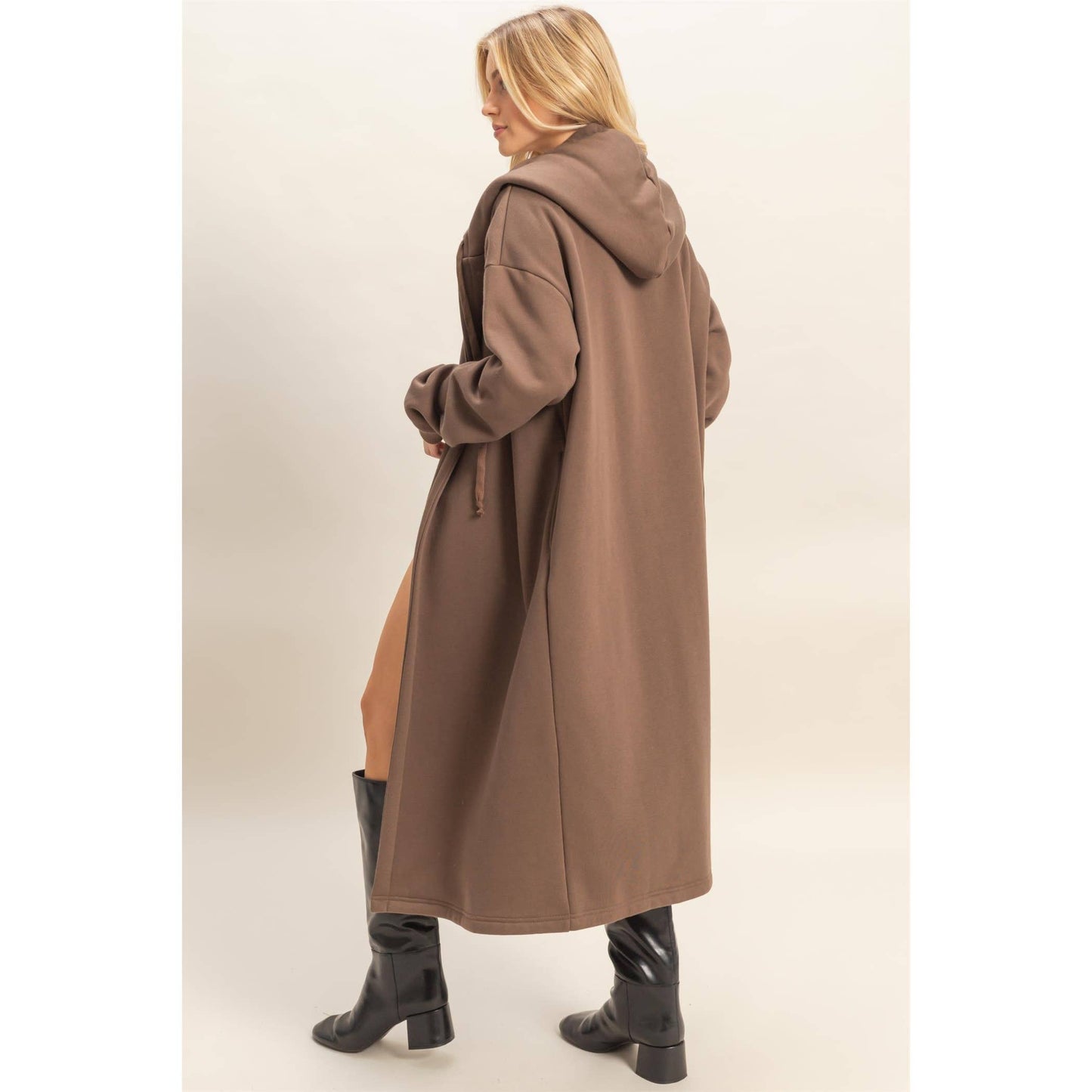 Fleece French Terry Hood Coat
