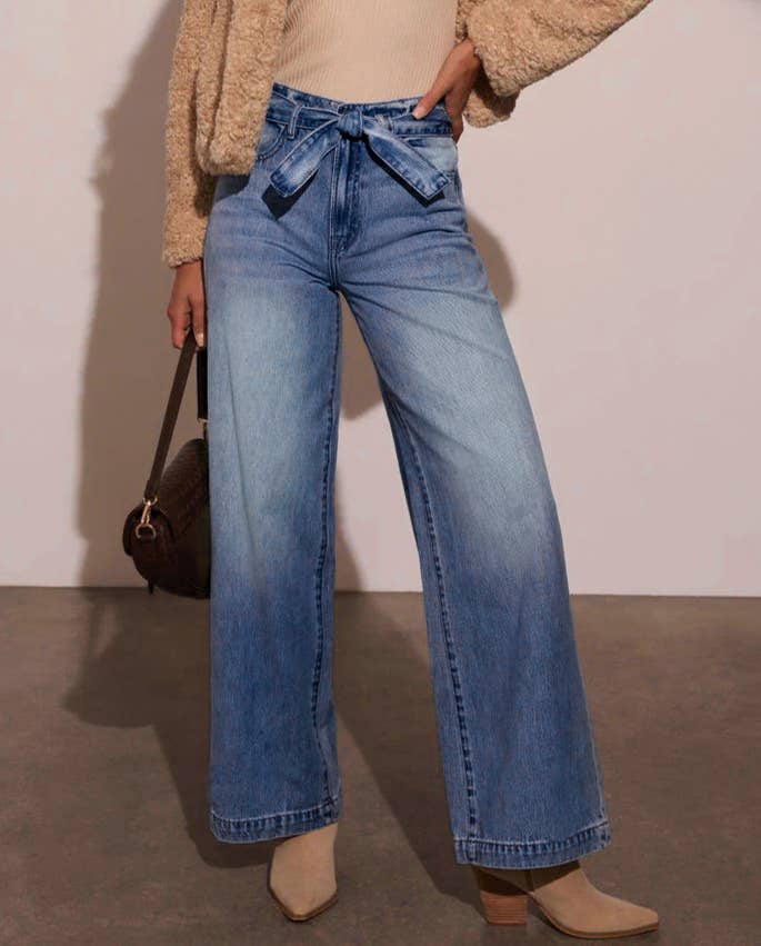 Vintage High-Waisted Wide-Leg Jeans