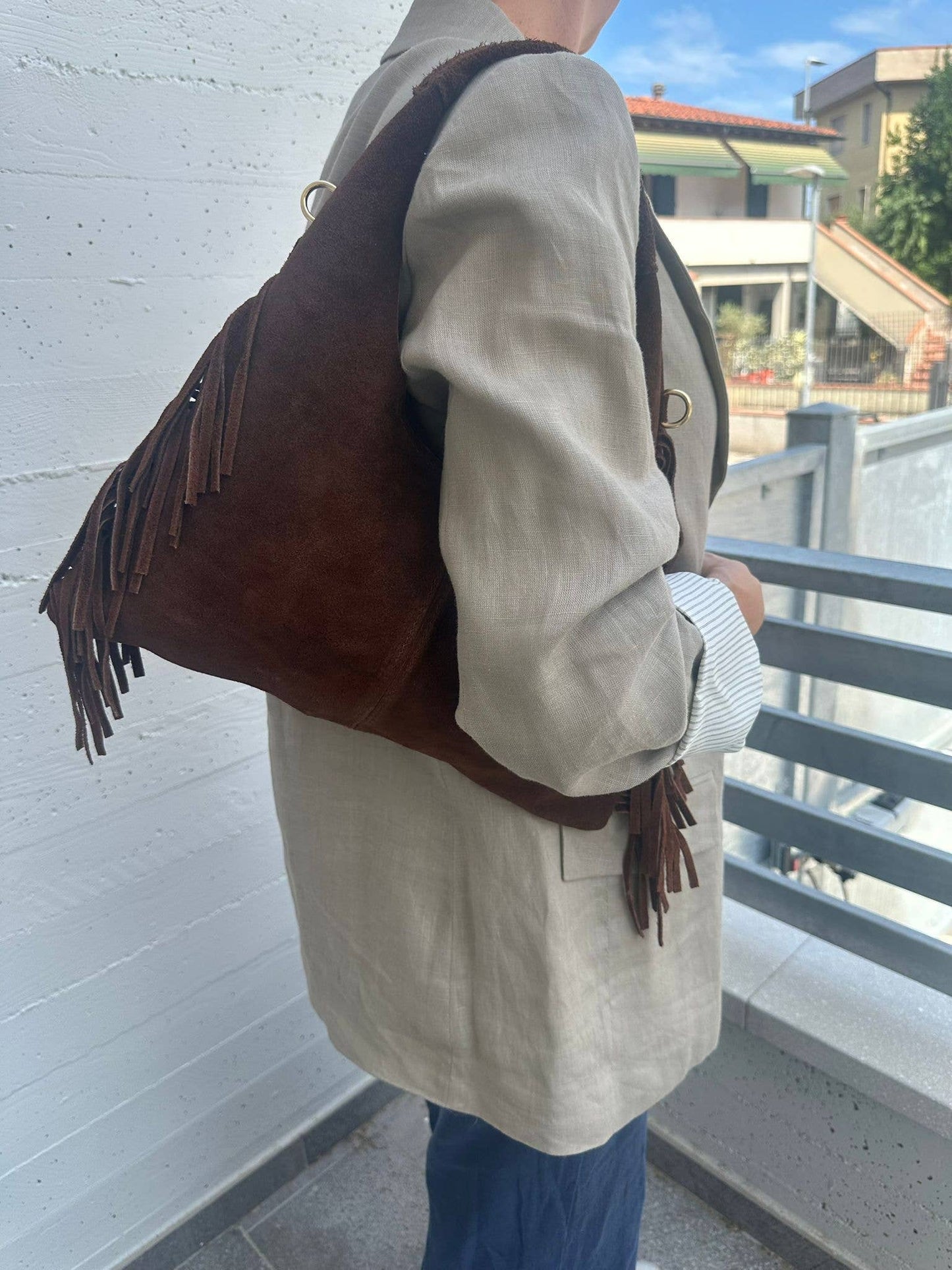 Jane Genuine Leather Fringe Bag